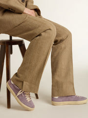 Women's Soul Star in lilac suede with white leather heel tab