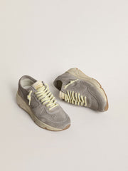 Women's Running Sole in gray suede with gray suede star and heel tab