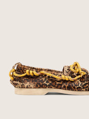 Women's Cruise loafer in leopard-print pony skin