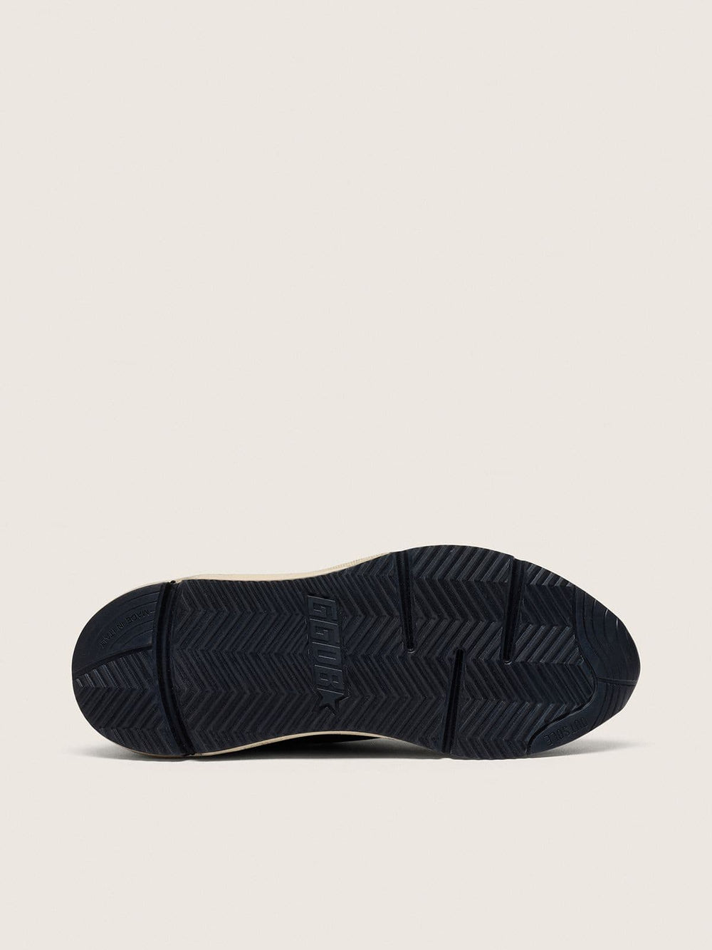 Women’s Running Sole in black nappa leather and nylon with a silver leather star