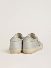 Women's Super-Star LTD in platinum suede and Swarovski crystals with platinum suede star