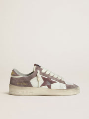 Women's Stardan LTD in nappa leather and suede with mauve suede star and lavender suede heel tab
