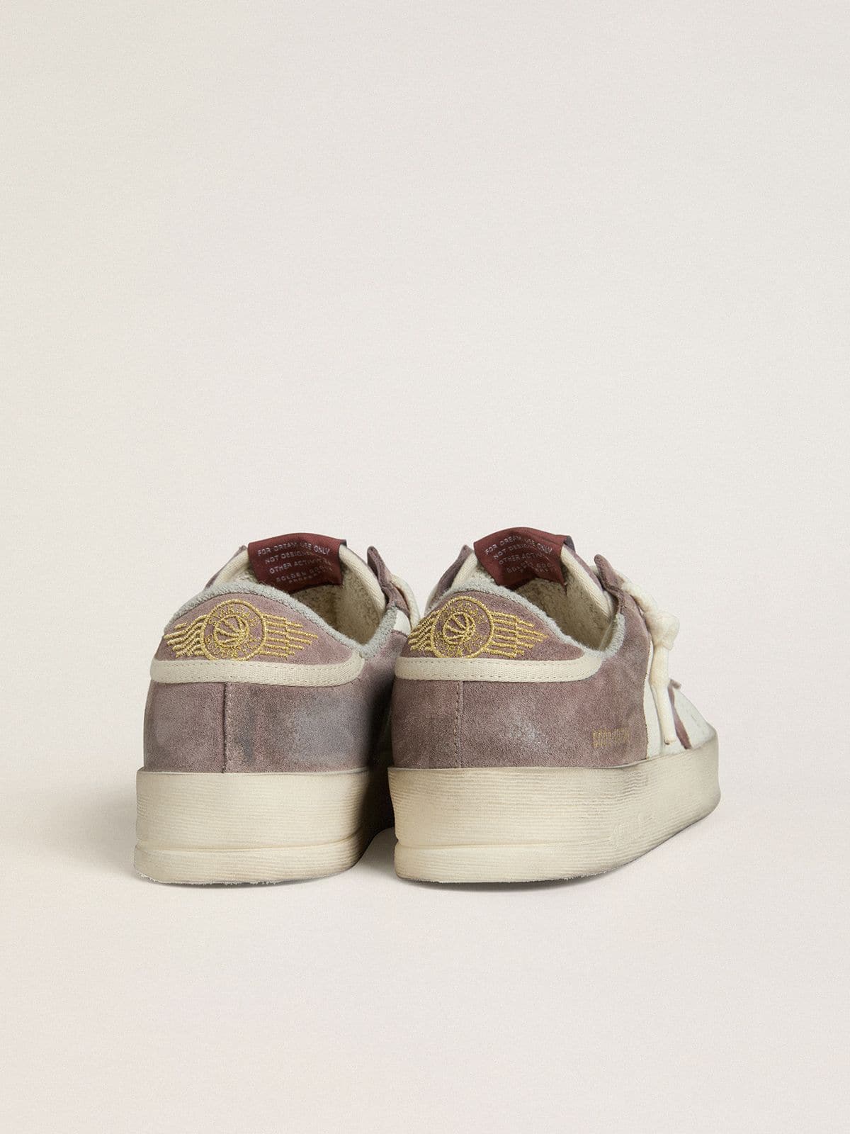 Women's Stardan LTD in nappa leather and suede with mauve suede star and lavender suede heel tab