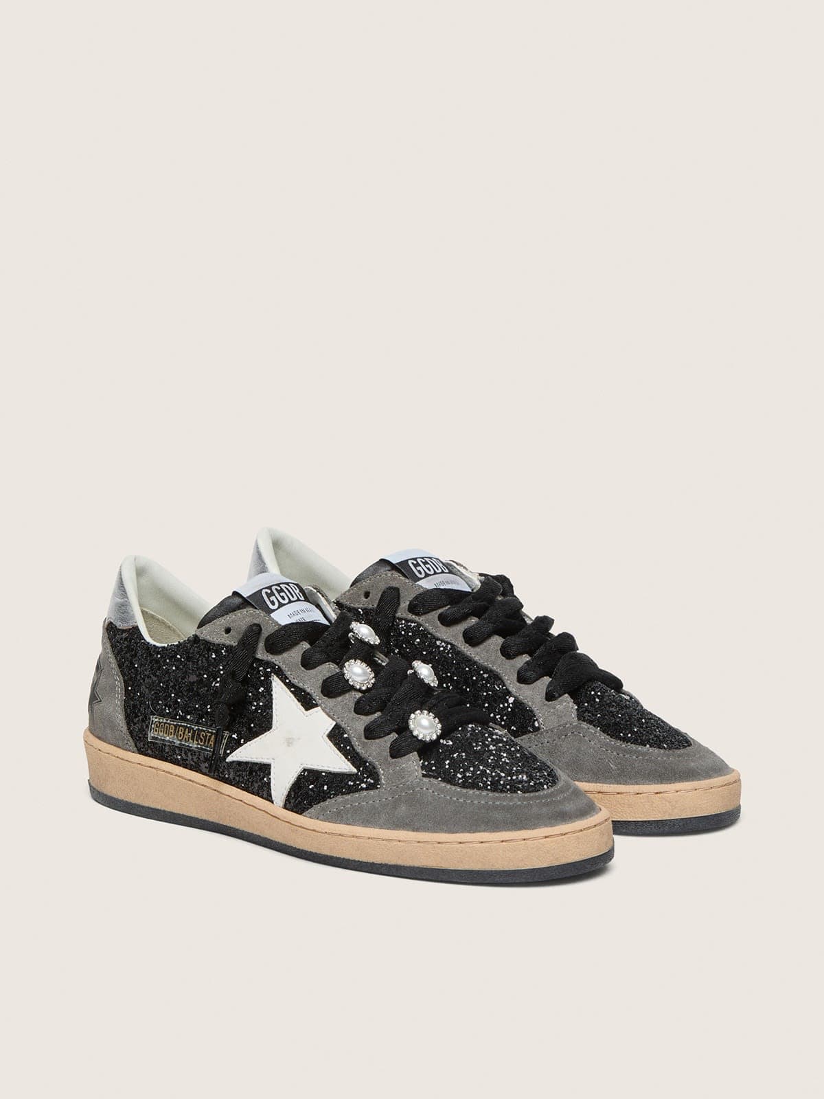 Women's gray and black Ball Star LTD in glitter with Skins