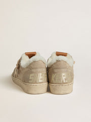 Women's Ball Star in wool with gold leather star and white shearling lining
