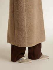 Women's Ball Star LTD in beige suede with silver metallic leather star and white leather heel tab