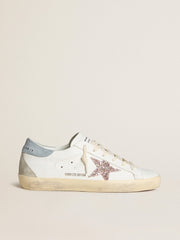 Women's Super-Star LTD with multicolor glitter star and suede heel tab