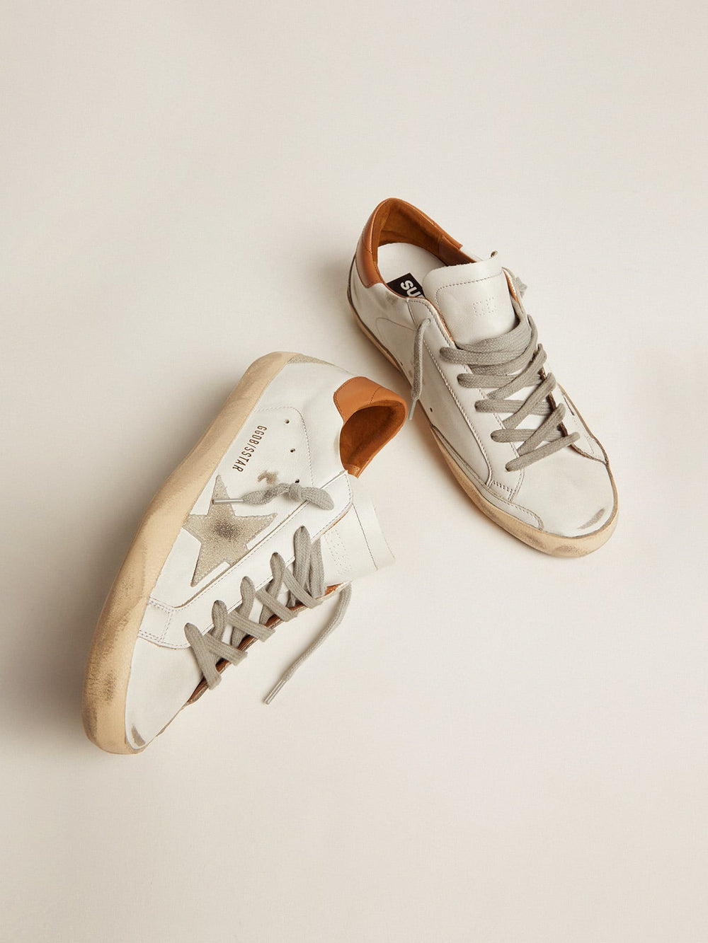Women’s Super-Star sneakers with suede star and brown heel tab