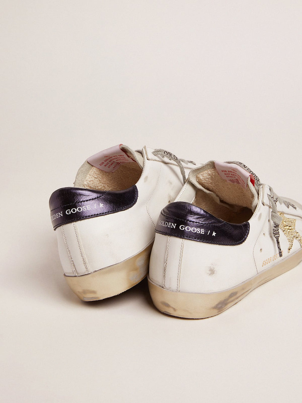 Women’s Super-Star with blue heel tab and Swarovski crystal star