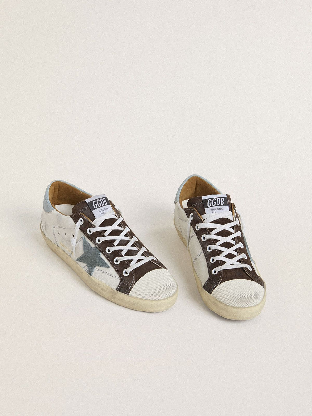 Women’s LTD Super-Star with light blue suede star and light blue canvas heel tab