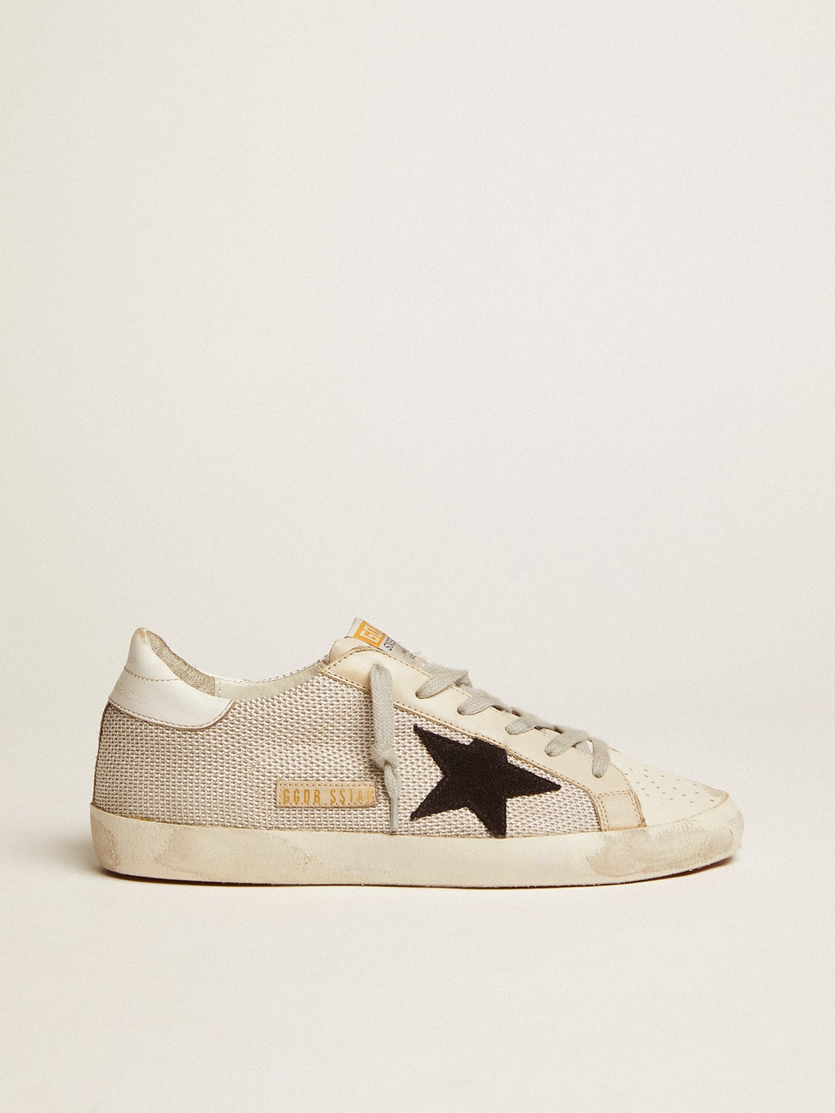 Women's Super-Star in leather with black star