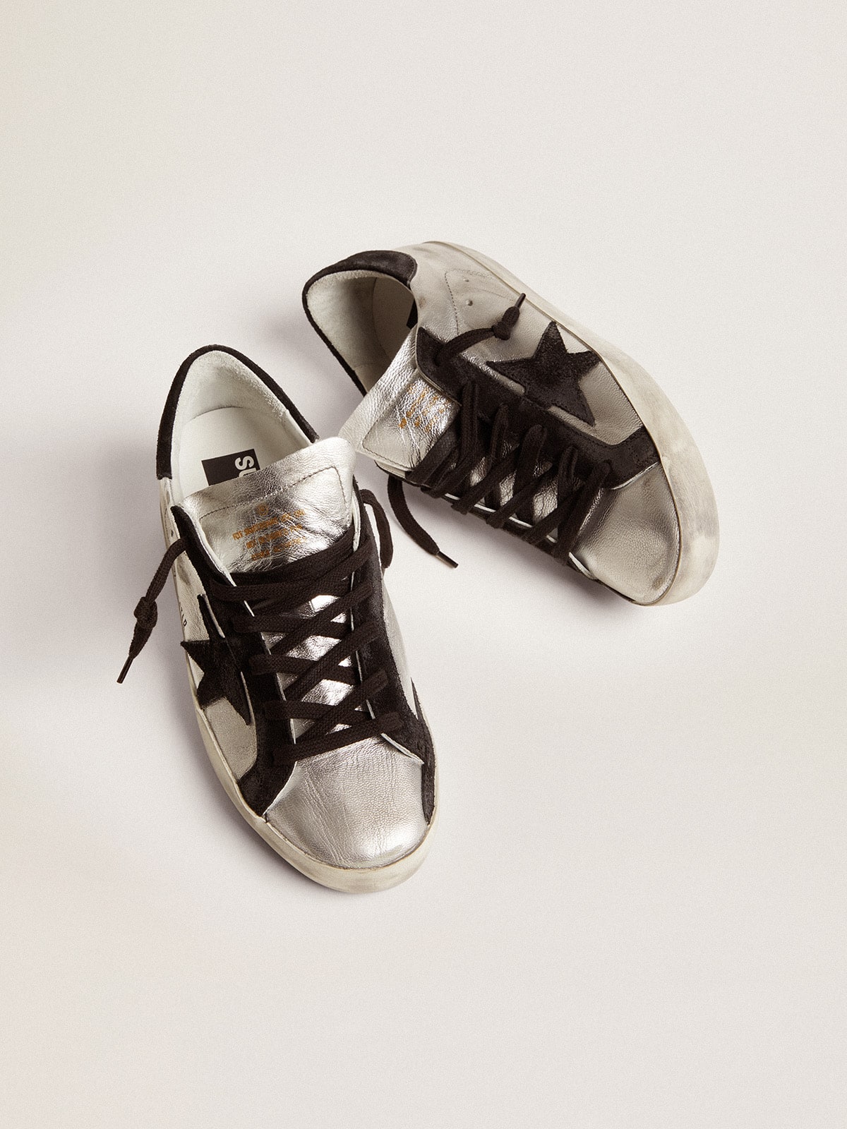 Women’s Super-Star sneakers in silver leather Golden Goose