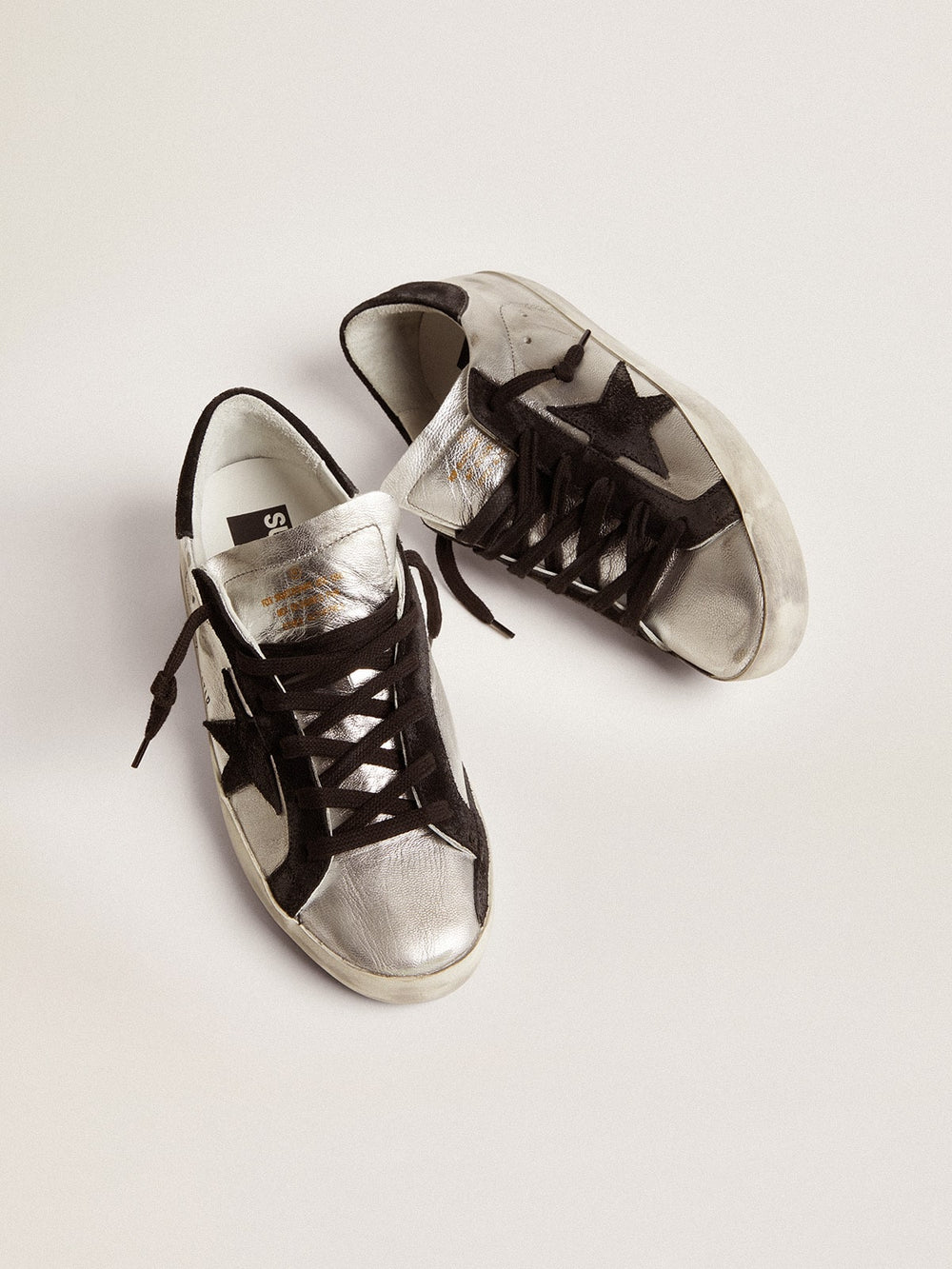 Women’s Super-Star sneakers in silver leather Golden Goose