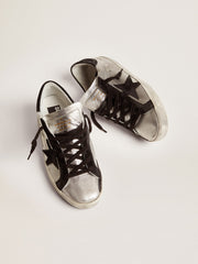 Women’s Super-Star sneakers in silver leather Golden Goose