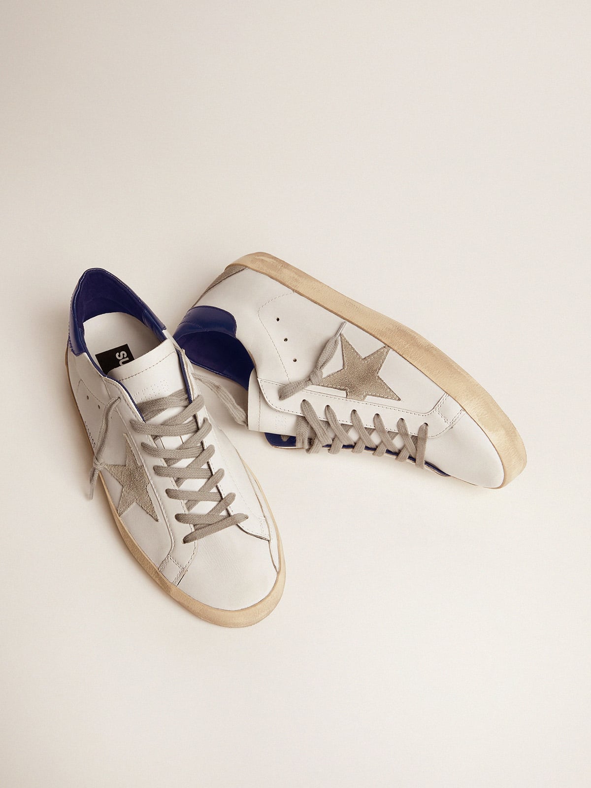 Women's blue and white Super-Star sneakers Golden Goose