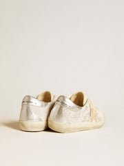 Women's Super-Star with Swarovski crystals and smoke gray leather star