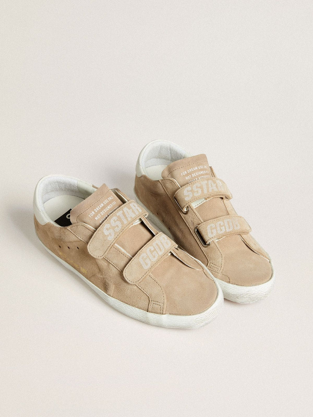 Women’s Old School in beige suede with white leather heel tab