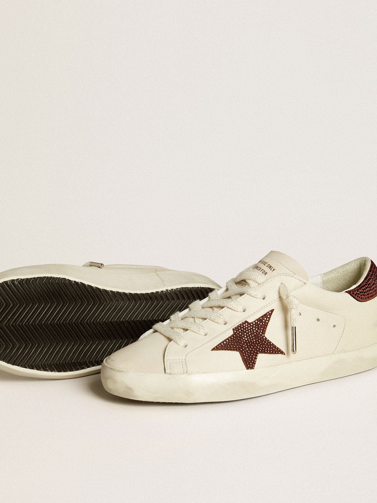 Women’s Super-Star with suede star and heel tab with Swarovski crystals