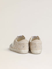 Women's Super-Star LTD in suede with Swarovski crystals and ice-gray leather star