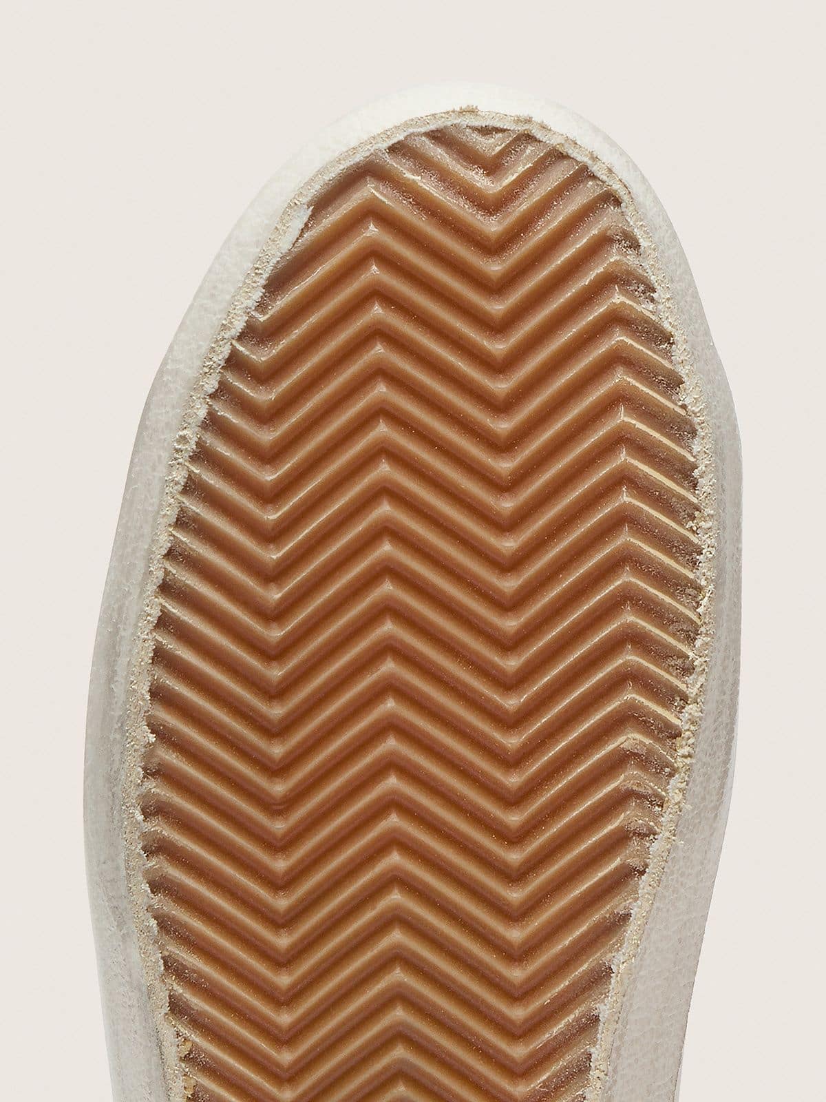 Women's Super-Star LTD in white leather with light blue leather star and heel tab