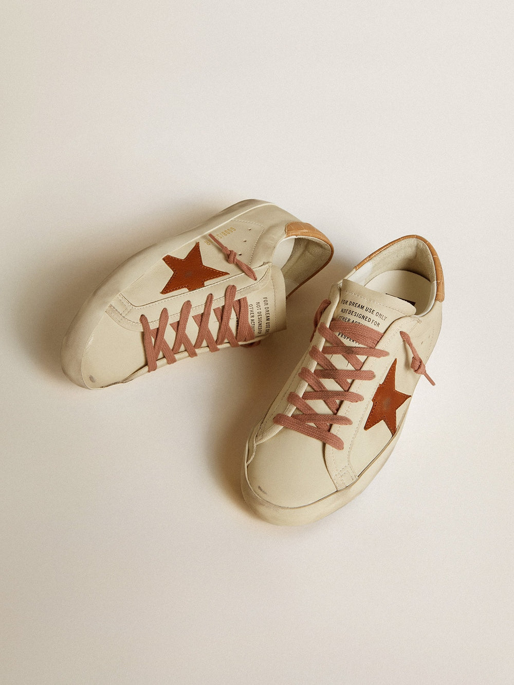 Women’s Super-Star with leather star and crocodile-print leather heel tab
