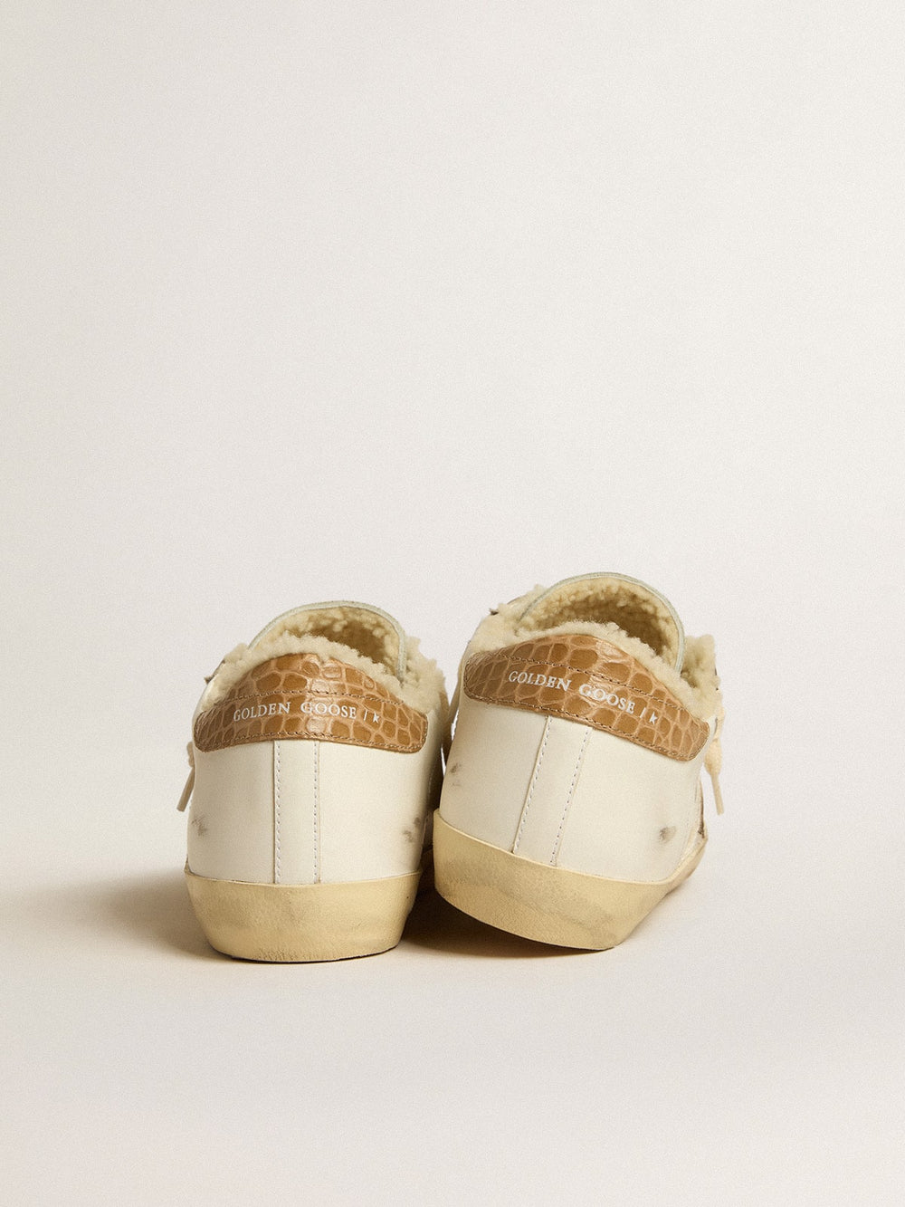 Super-Star with silver leather star and crocodile-print leather heel tab