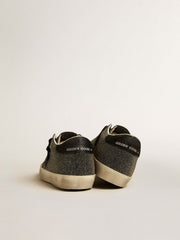 Women’s Super-Star in black Swarovski crystals with black suede star