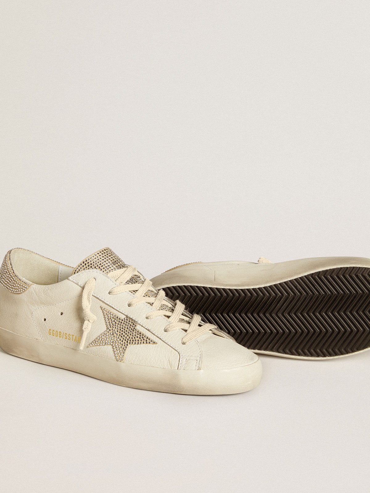 Women’s Super-Star in nappa leather with Swarovski crystal star and heel tab