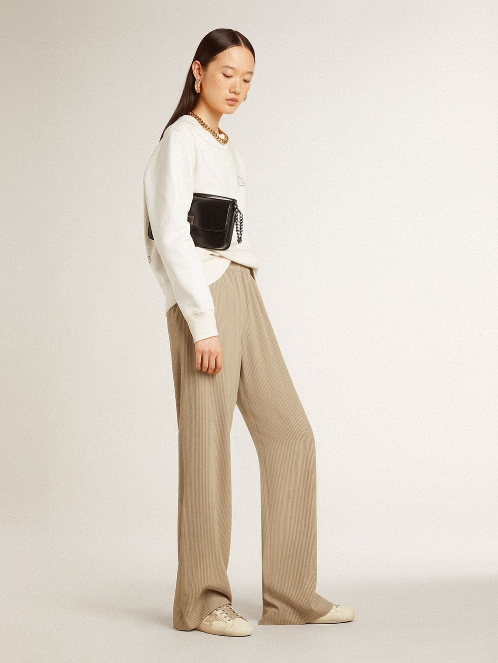 Women’s Super-Star in nappa leather with Swarovski crystal star and heel tab