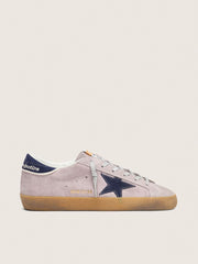 Women’s Super-Star in lilac suede with midnight blue suede star and heel tab