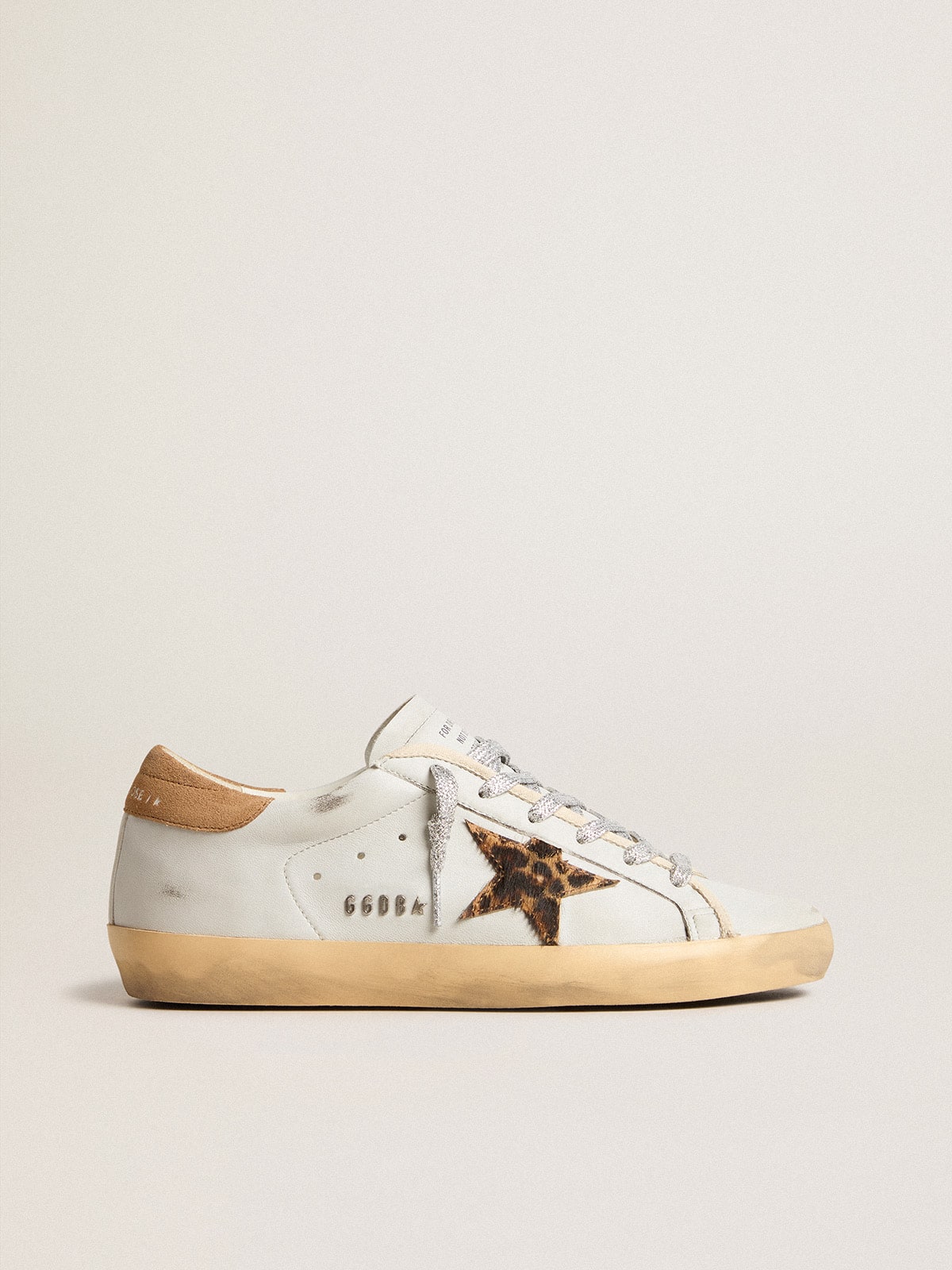 Women's Super-Star in nappa leather with pony skin star and suede heel tab