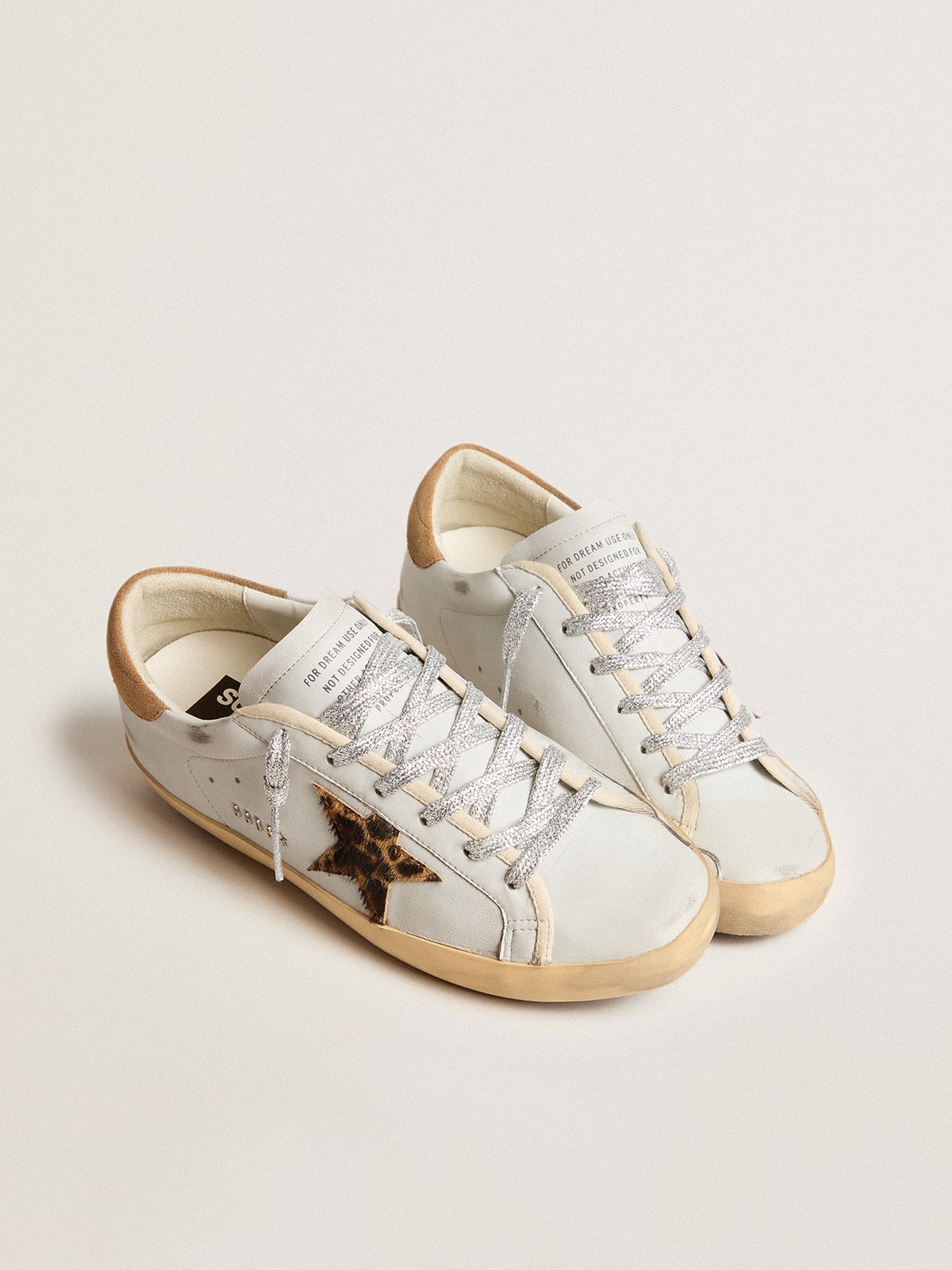 Women's Super-Star in nappa leather with pony skin star and suede heel tab