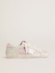 Super-Star LTD in pink leather with silver foiled leather star and pink leather heel tab