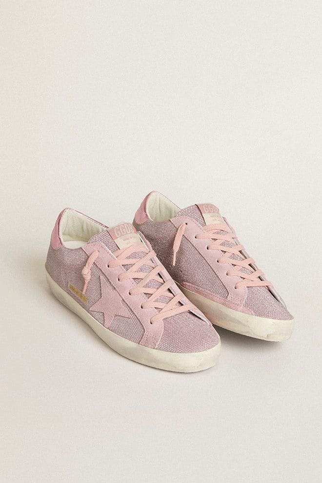 Super-Star LTD in glitter with suede star and leather heel tab