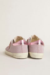 Super-Star LTD in glitter with suede star and leather heel tab