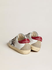 Women's Super-Star in nappa with glitter star and red nappa heel tab