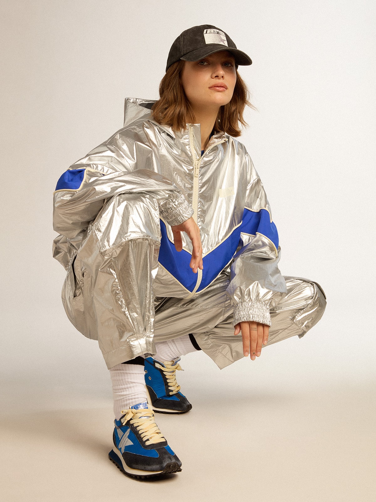 Women’s Marathon with blue nylon upper and white star