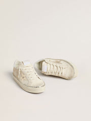 Hi Star in suede with silver metallic leather star and heel tab