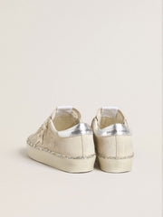 Hi Star in suede with silver metallic leather star and heel tab