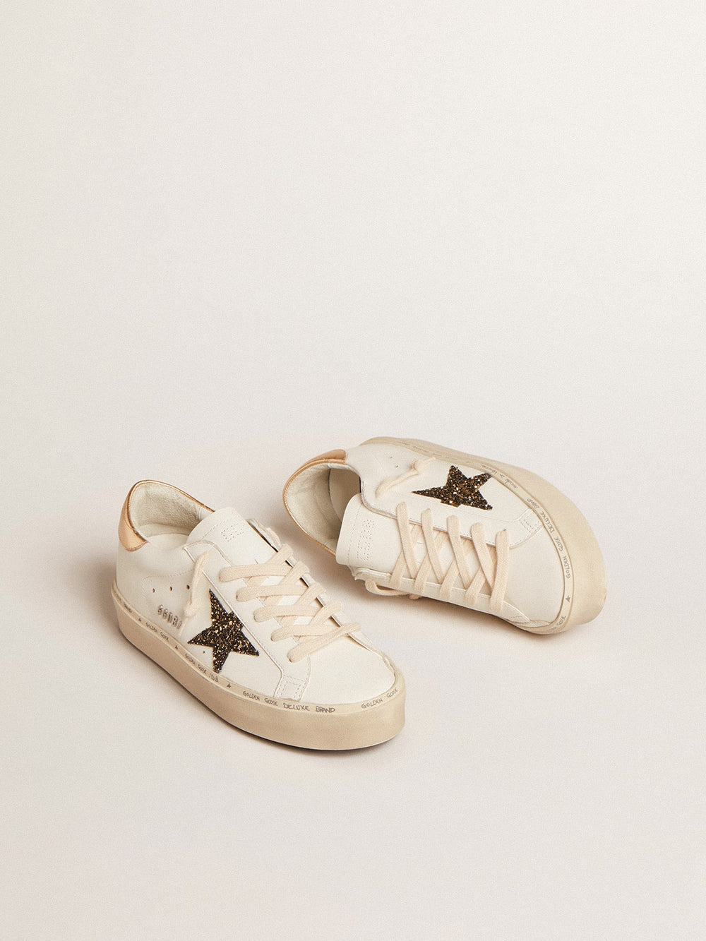 Hi Star with black and gold glitter star and gold heel tab