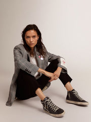 Women’s Slide high-top sneakers with studs Golden Goose