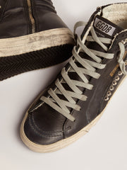 Women’s Slide high-top sneakers with studs Golden Goose