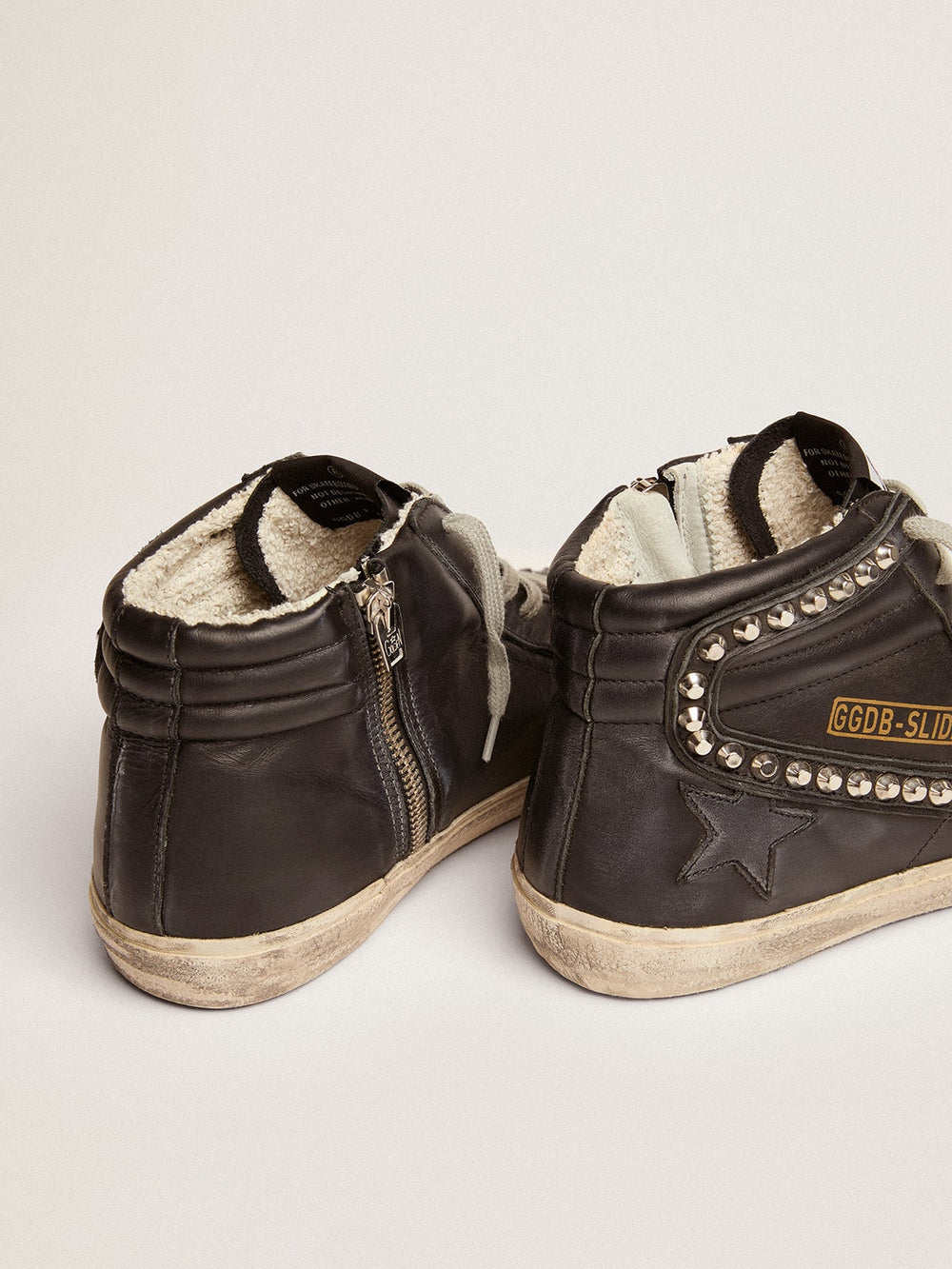 Women’s Slide high-top sneakers with studs Golden Goose