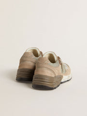 Women's Dad-Star in beige mesh and suede with silver leather star