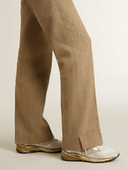 Women's Dad-Star in mesh and white suede with gold foiled star