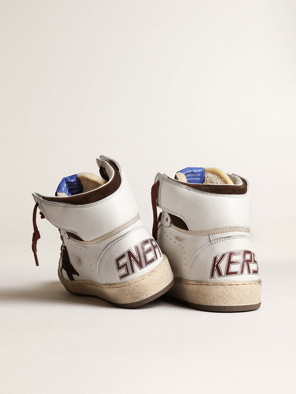 Women’s Sky-Star in white nappa leather with chocolate suede star