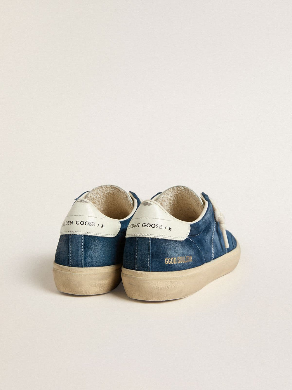Women's Soul Star in blue suede with white leather heel tab