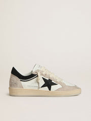 Women's Ball Star LTD in nappa with black crystal star and beige suede inserts