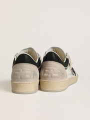 Women's Ball Star LTD in nappa with black crystal star and beige suede inserts