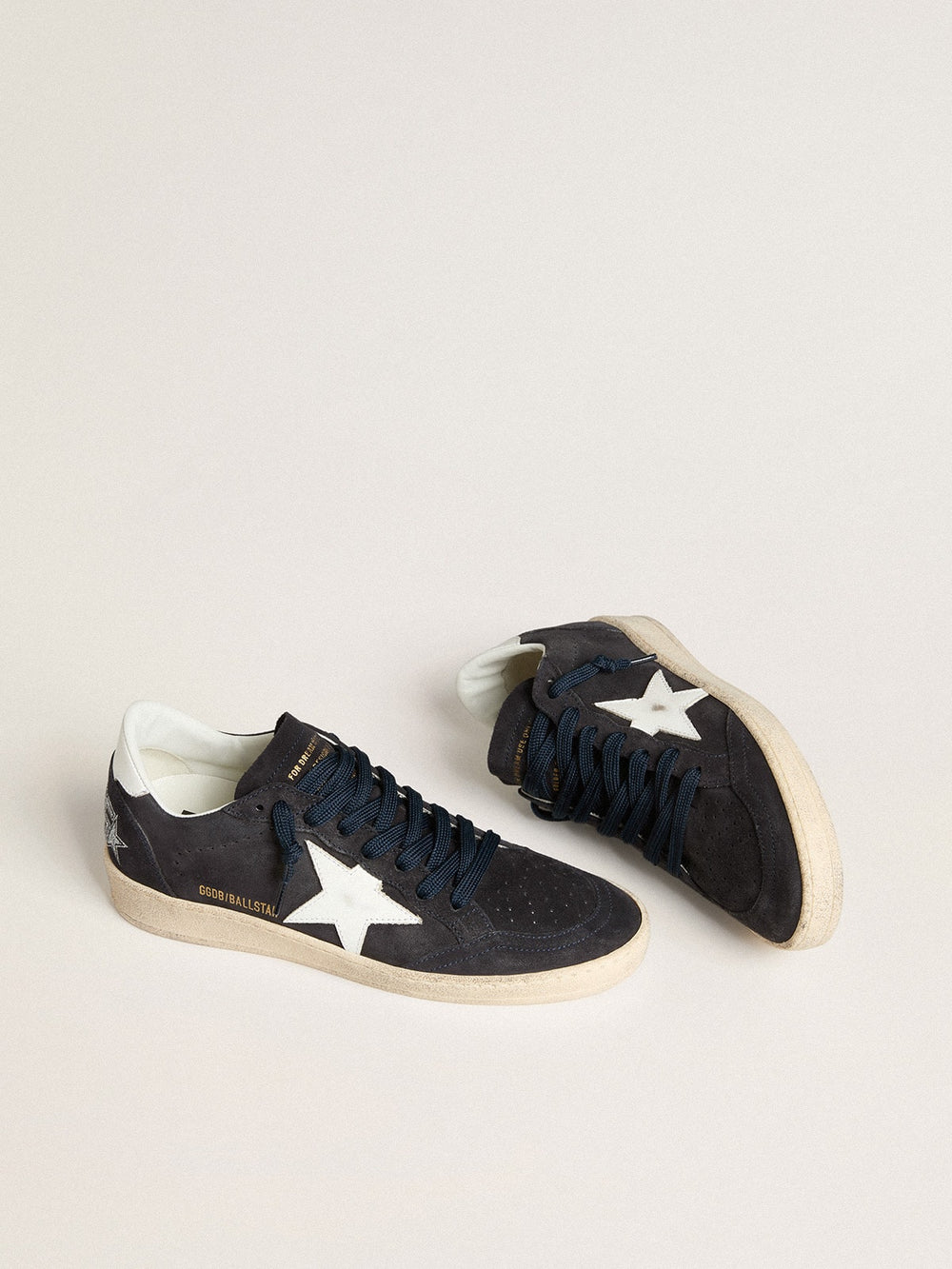 Women's Ball Star in dark blue suede with leather star and heel tab